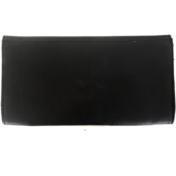 3/$8🎉Urban Expressions | Rectangle black clutch with gold black clasp - Picture 3 of 4